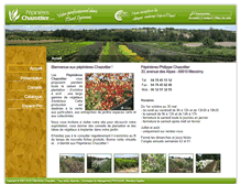 Tablet Screenshot of pepinieres-chazottier.com